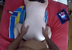 Big tits and anal sex in a creampie scene with a chubby woman by ABC