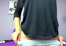 Beautiful Brazilian webcam model undressing