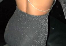 Young woman has sex with two men at once in a swing and then outdoors with a cuckold husband