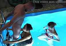 Young guy's dream comes true with hot milf and teen