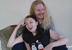 Beautiful submission of lust and passion - Bee & Mac's hot scene on the sofa