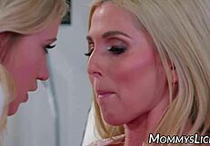 Bailey Brooke's hot scene with big booty stepmother and cunnilingus