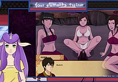Hentai VTuber teaches the four elements of Avatar: The Last Airbender in a steamy game