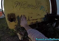 A young woman gets public sex for money in high definition video
