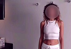 Skinny French girl gets a rich blowjob from a Mexican