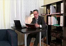 Young beauty gets her pussy pounded by the tutor from behind