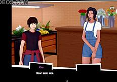 Masturbating with my stepmother's big ass in 3D game
