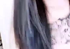 Asian cam girl goes wild