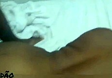Natural tits bounce during deepthroat blowjob and facial cumshot