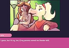 Furry friends strip and play poker in animated game