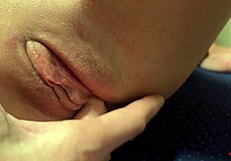 Beautiful public agent has rough outdoor sex on the train for tips
