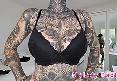 Melody's sexy haul: black and purple lingerie, tiny bikinis
