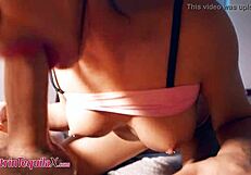 Katrin tequila gives a close up POV blowjob with a big dick and facial