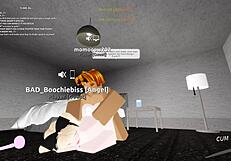 Beautiful blonde rides big black cock in Roblox porn
