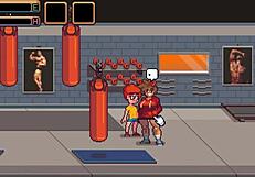 After gym, my muscular hentai girl can’t resist sucking me off every time.