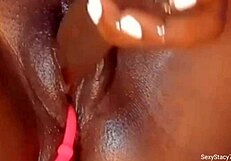 Stacy7 is a sexy woman who likes to rub her black pussy