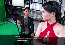 3D cartoon with Double and Big tits in a fashion business simulation