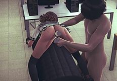 Japanese Sara's wild ride with two dildos and more
