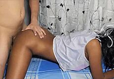 Petite amateur Asian gets fucked by stepdad for breakfast