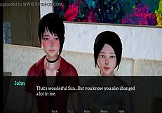 Walkthrough of the anime-style game Family 208 with sex scenes