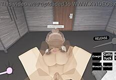 Big black cock penetrates big ass in Roblox porn