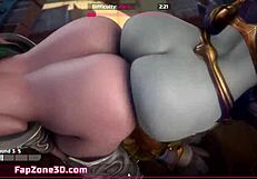 3D porn game with anime chicks and deepthroat action