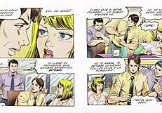 Pretty dancer in a comic porn strip gets what she deserves
