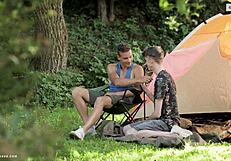 conversational-neutral handsome twinks camp outdoors and bang bareback with passion