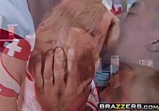 Big tit blonde nurse sucking and fucking patients