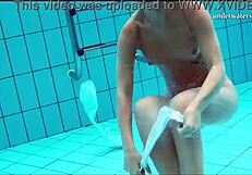 Nata, the hot Hungarian woman swimming