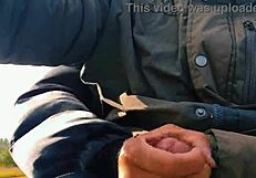 Public exhibition ends in a steamy group jerk off session