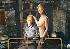 Beautiful woman with perfect body enjoys a 3D gang bang