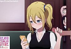 Ai Hayasaka, the office mistress, enjoys some alone time and pleases herself