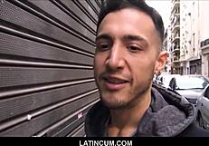 Straight Latino man offers cash for gay sex video in POV style