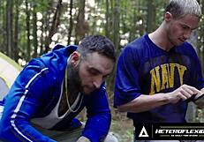 Muscular buddies indulge in hardcore anal and jerking off
