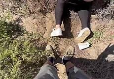 A short and sexy time with my girlfriend in a public place