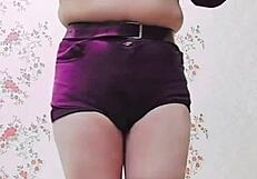 Shemale sissy in white dresses gets naughty on webcam