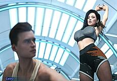 3D animated gym workout in sexy leggings - Loveskysan69