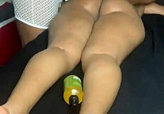Giving a sensual massage to my step sister with oil and enjoying her curves