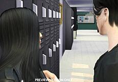 3D hentai preview: Damon and Elena's classroom adventure