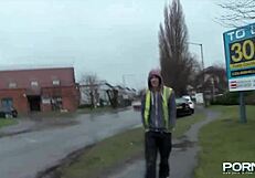 Public toilet visit of a European pervert in the UK