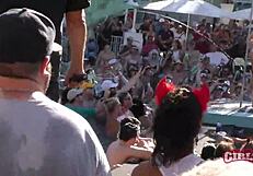 Sluts go wild at the pool party in Key West