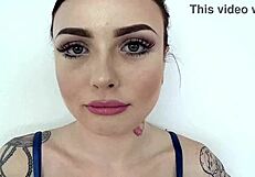 Petite Chloe Carter gives a deepthroat BJ and facial