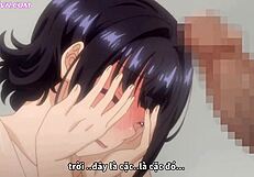Ahegao pleasure with a mature and a virgin in a Japanese animation