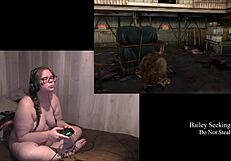 Naked play through of The Last of Us part 2 with big ass and tits