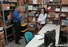 Brunette teen gets ass licked and fucked by police officer in a number of positions