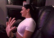 Taboo housewife gets naughty in the cinema room