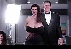 3D cartoon of teen dating older women with big tits