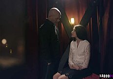 Dominant Derrick Pierce and teen in hardcore BDSM action