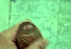 Pretty boy enjoying the shower and having fun with his neighbors